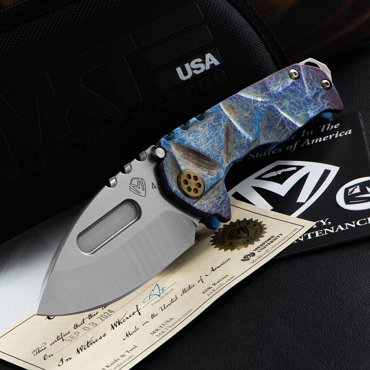 Medford Genesis T DP / Stained Glass Folding Knife | Heinnie Haynes