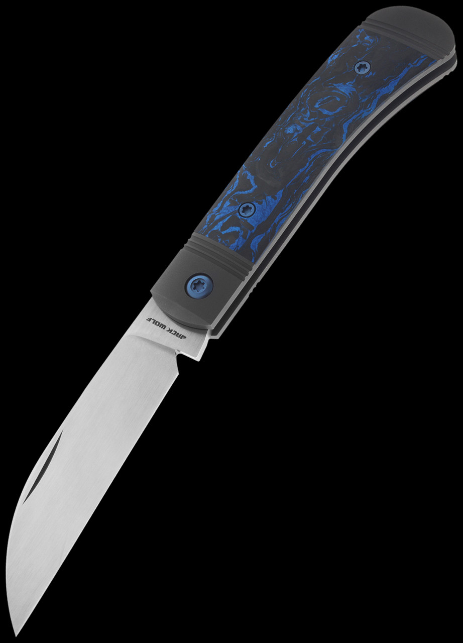 Jack Wolf Venom Jack Blue Marbled Carbon Fibre | Folding Pocket Knife