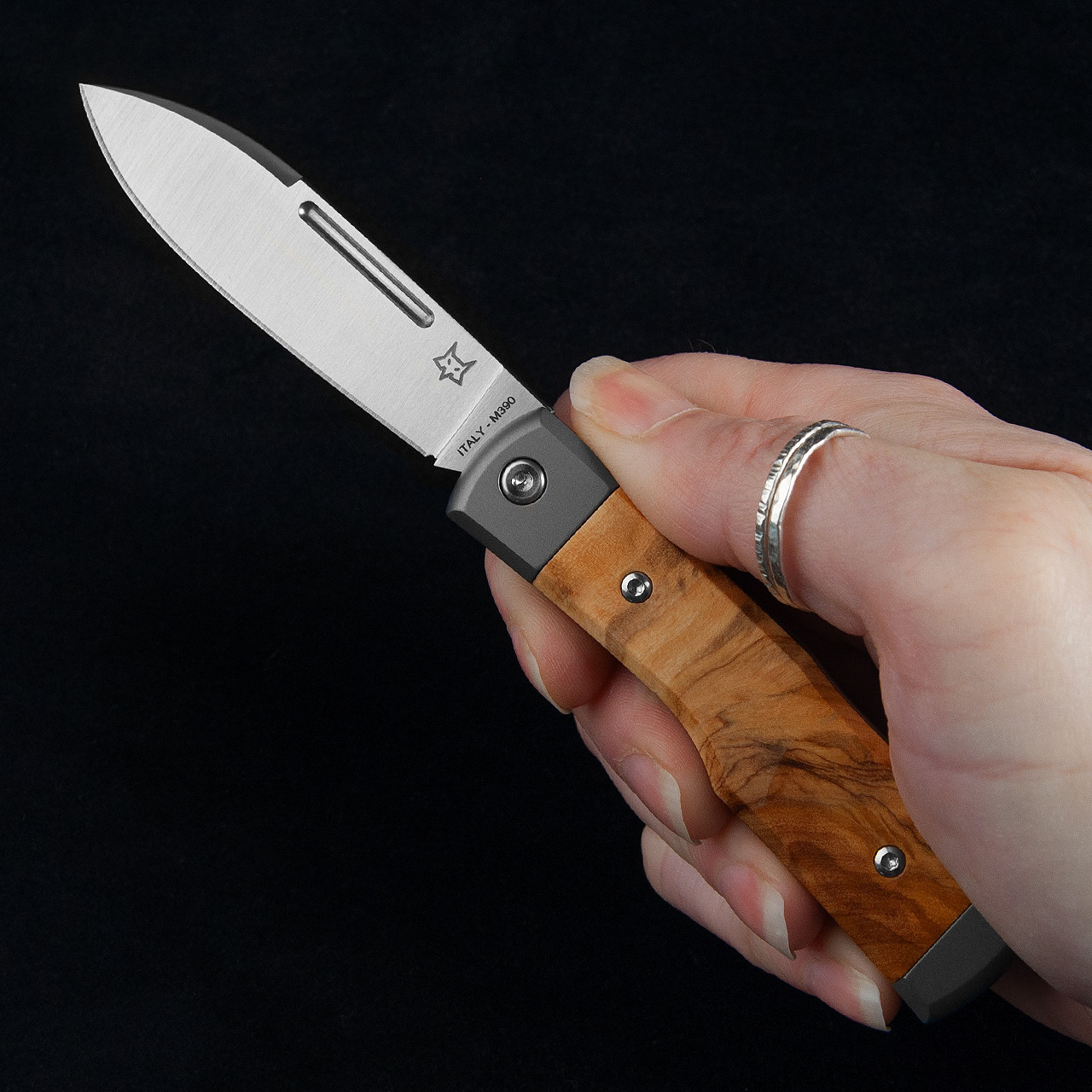 Fox Fides Olive Folding Knife | Heinnie Haynes