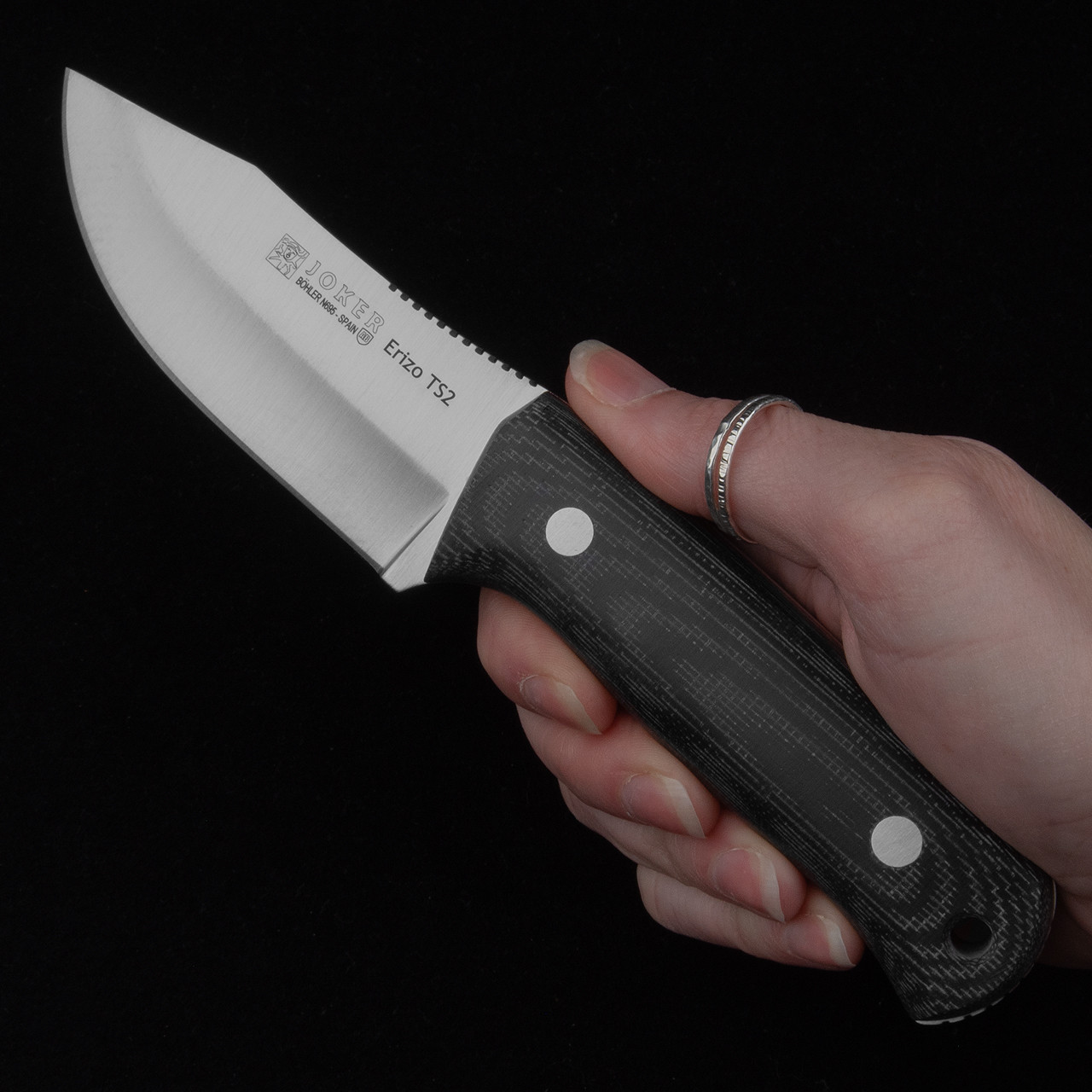 Joker Erizo TS2 Black Micarta | Fixed Blade