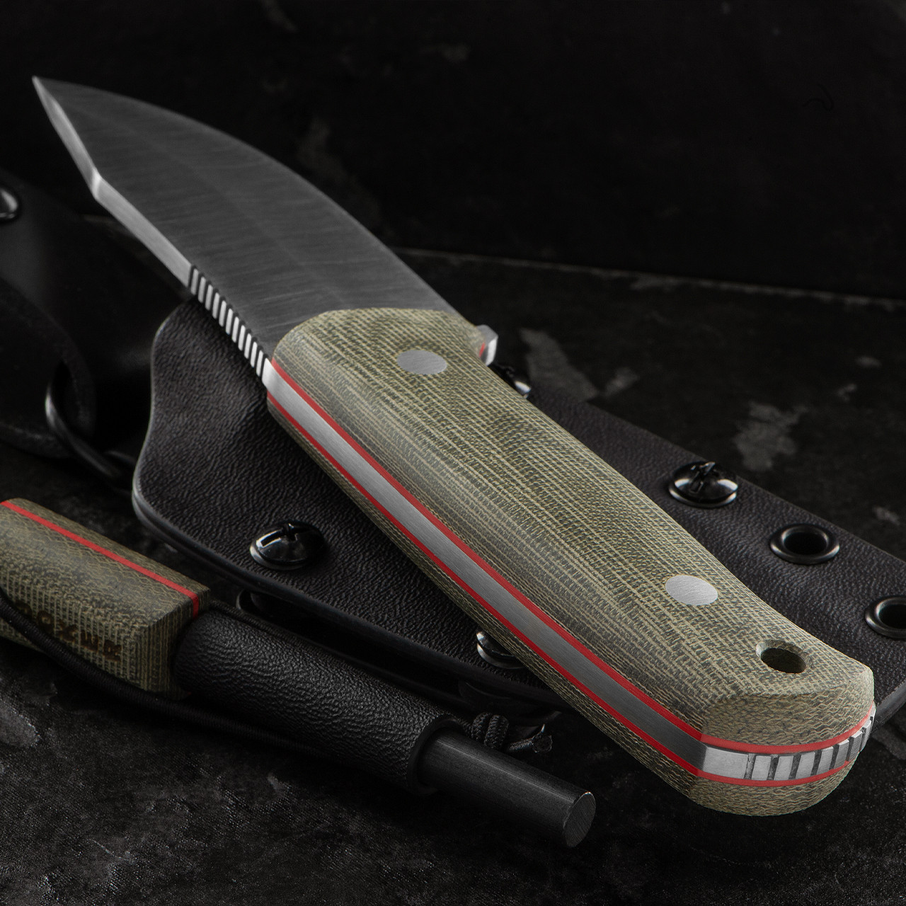Joker Erizo TS2 Green Micarta & Firesteel | Fixed Blade