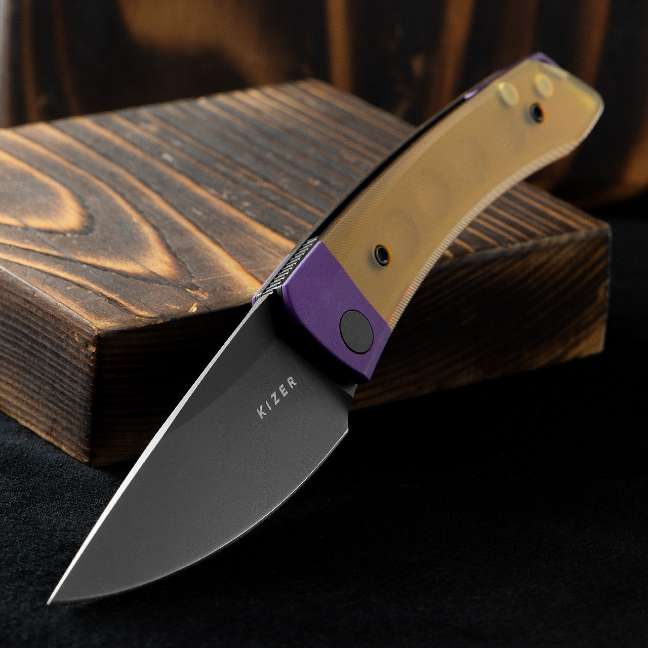 Kizer Mini Momo Purple Aluminium & PEI | Folding Pocket Knife