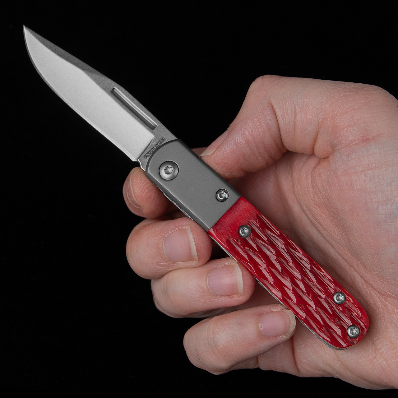 Rough Ryder Barlow Red Jigged Bone | UK Carry Friendly Folding Knife