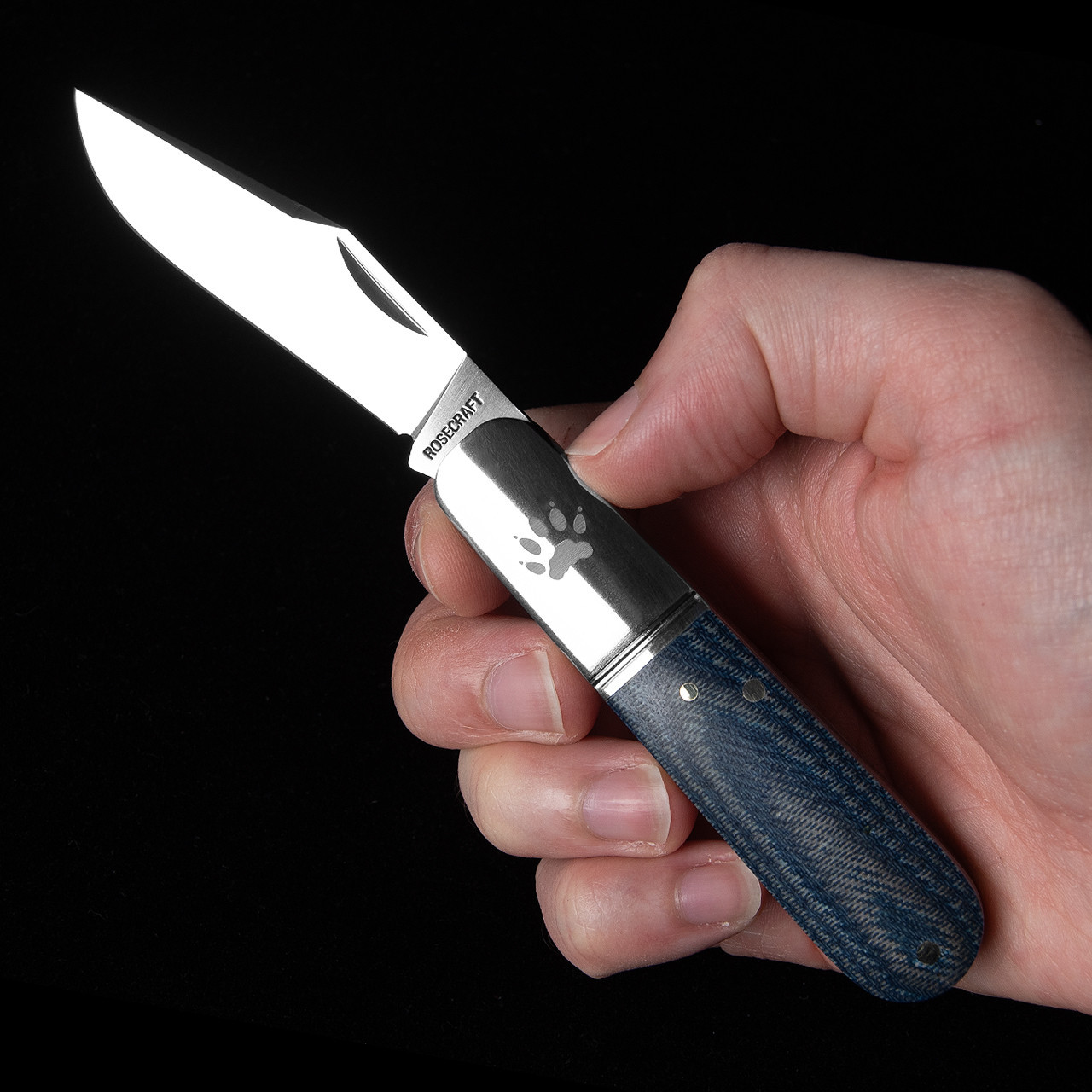 Rosecraft Otter Creek Barlow | Blue Denim Micarta