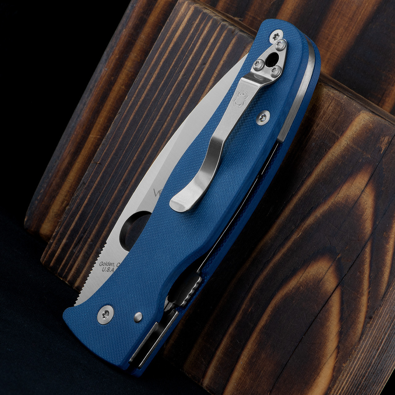 Spyderco Bodacious Cobalt Blue G10 | Folding Pocket Knife