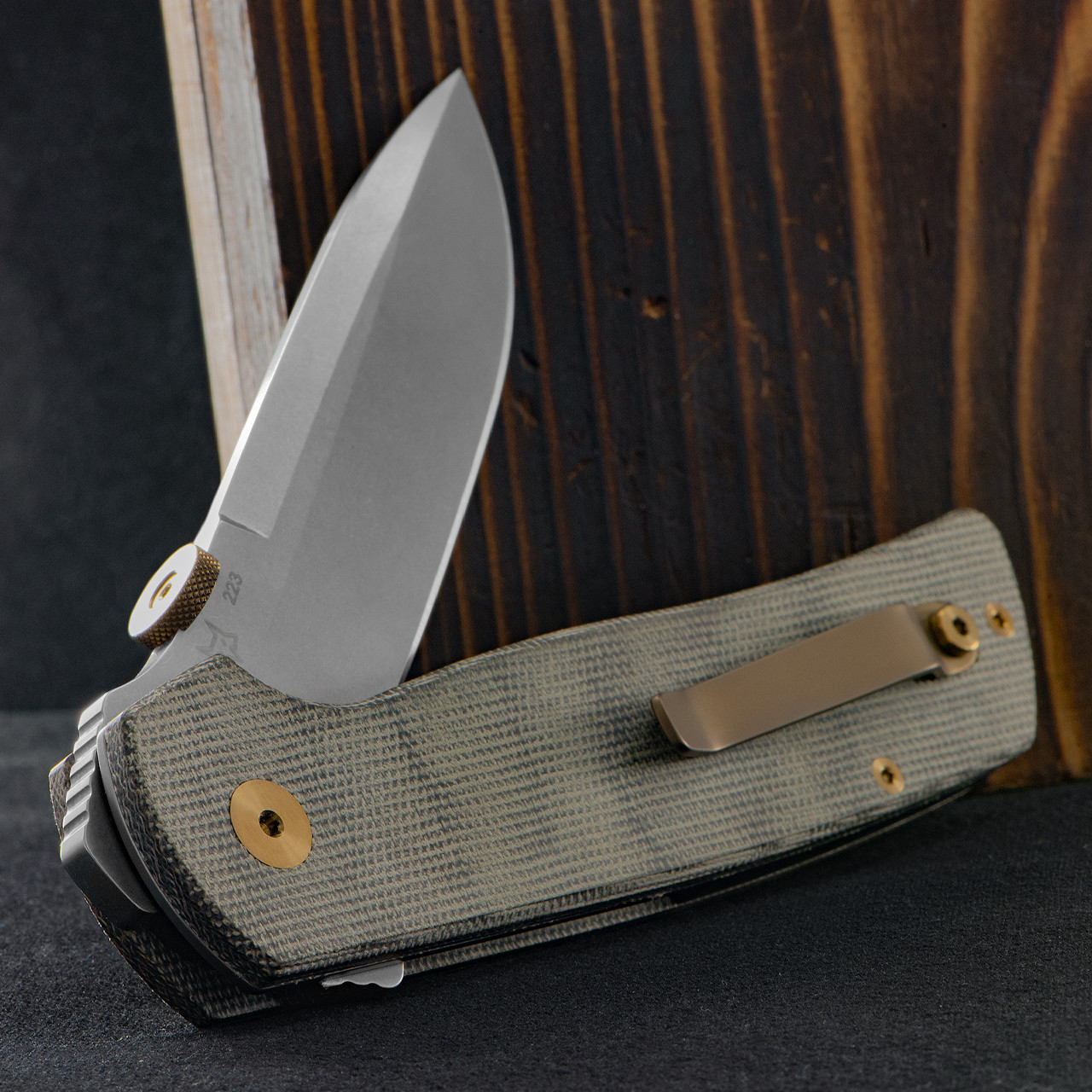 Fox OG01 OG Micarta OD Green | Folding Pocket Knife
