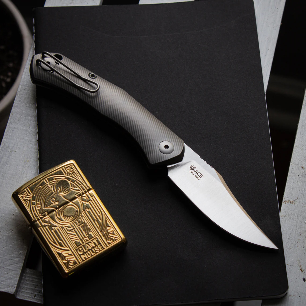Giant Mouse Ace Jutland Slipjoint Titanium | Folding Pocket Knife