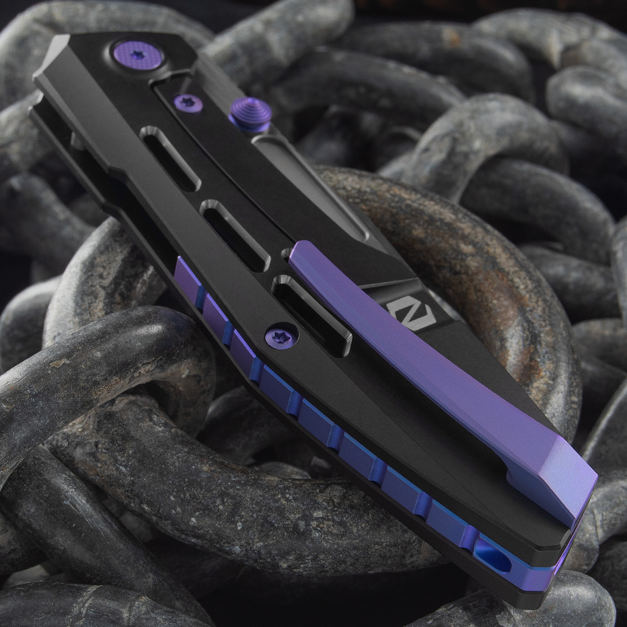 その他 Spirit Blade: Retribution UR Null Raiden R2 Aero Blurple | Folding Pocket Knife