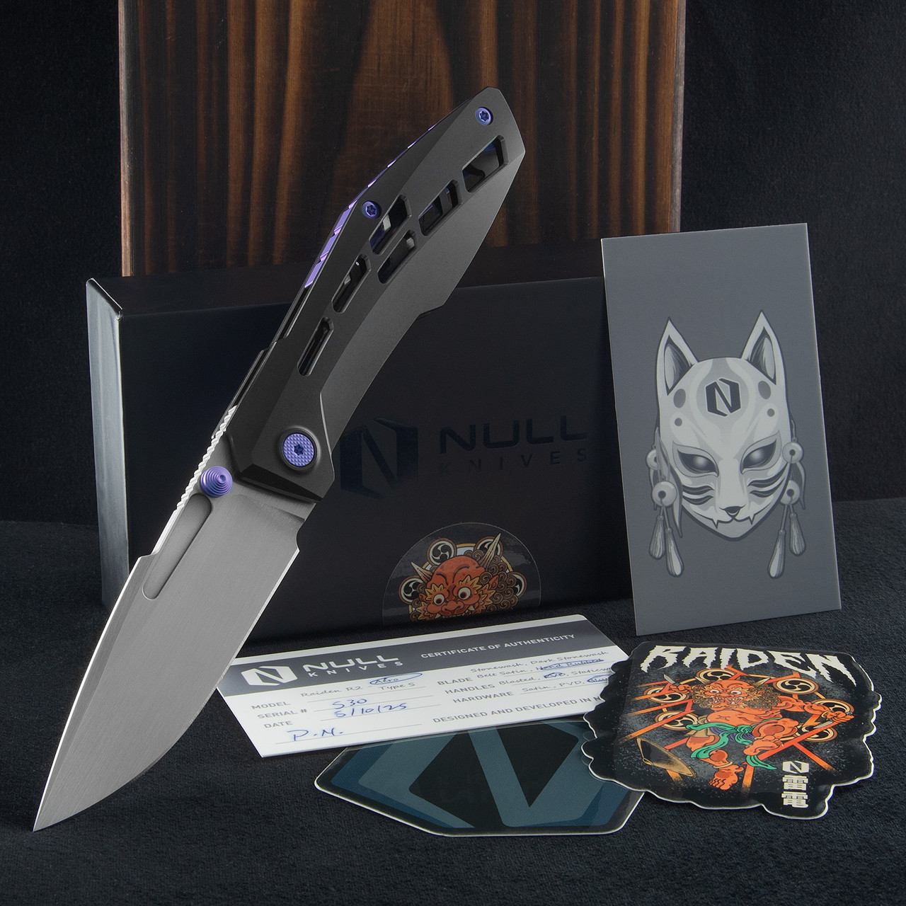 Null Raiden R2 Aero Blurple | Folding Pocket Knife