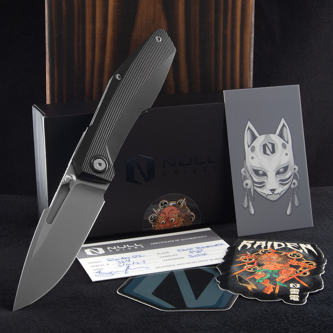 Null Raiden R2 Type S Dark Stonewashed | Folding Pocket Knife