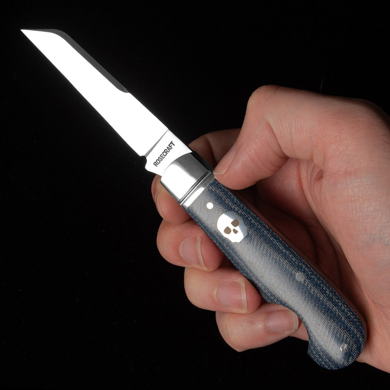 Rosecraft Elk River Easy Open Jack Denim Micarta | UK Carry