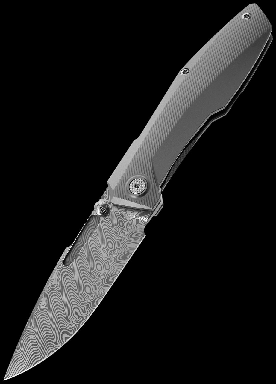 Null Raiden R2 Type S Damasteel | Folding Pocket Knife