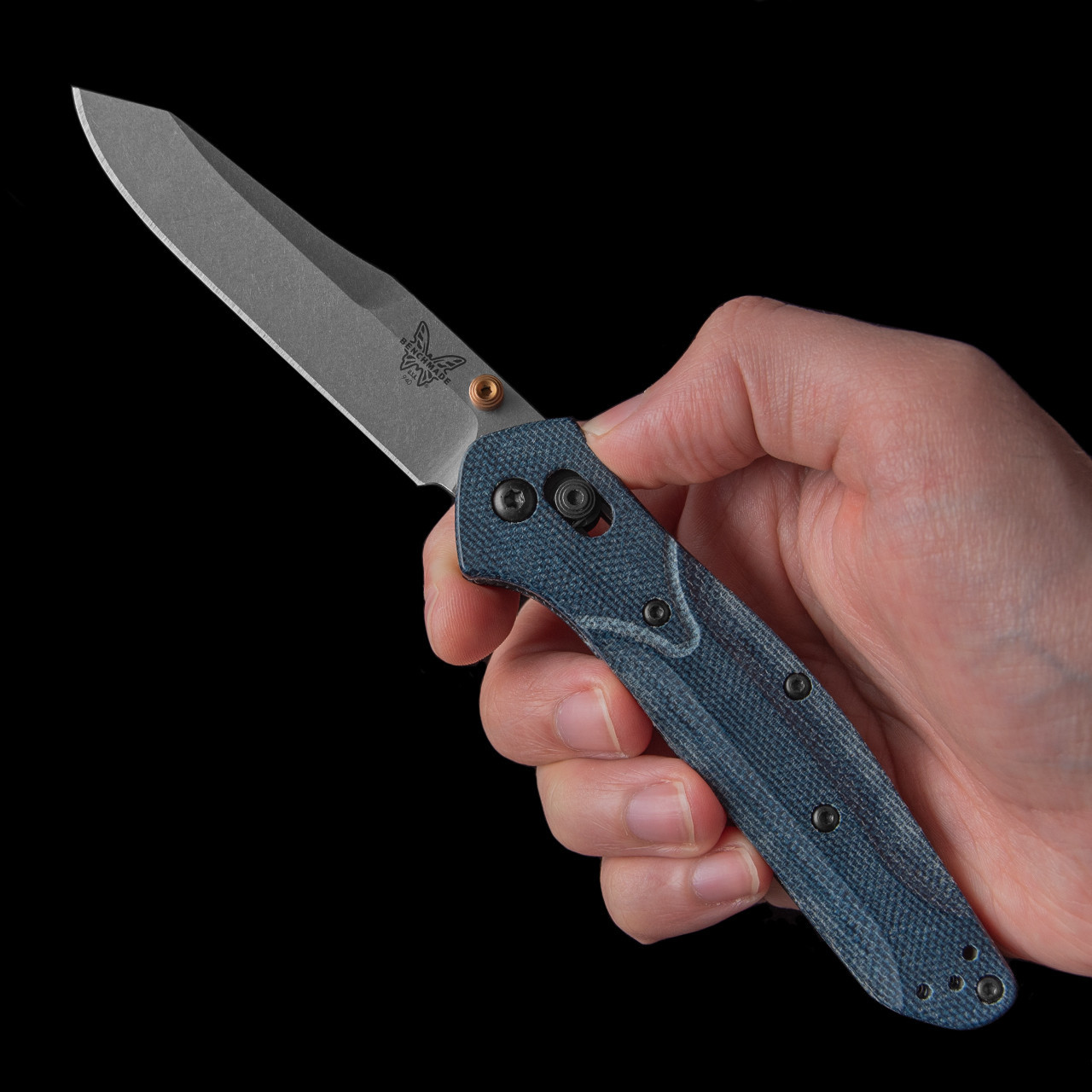 Benchmade 940-04 Osbourne Blue Denim Micarta Folding Knife