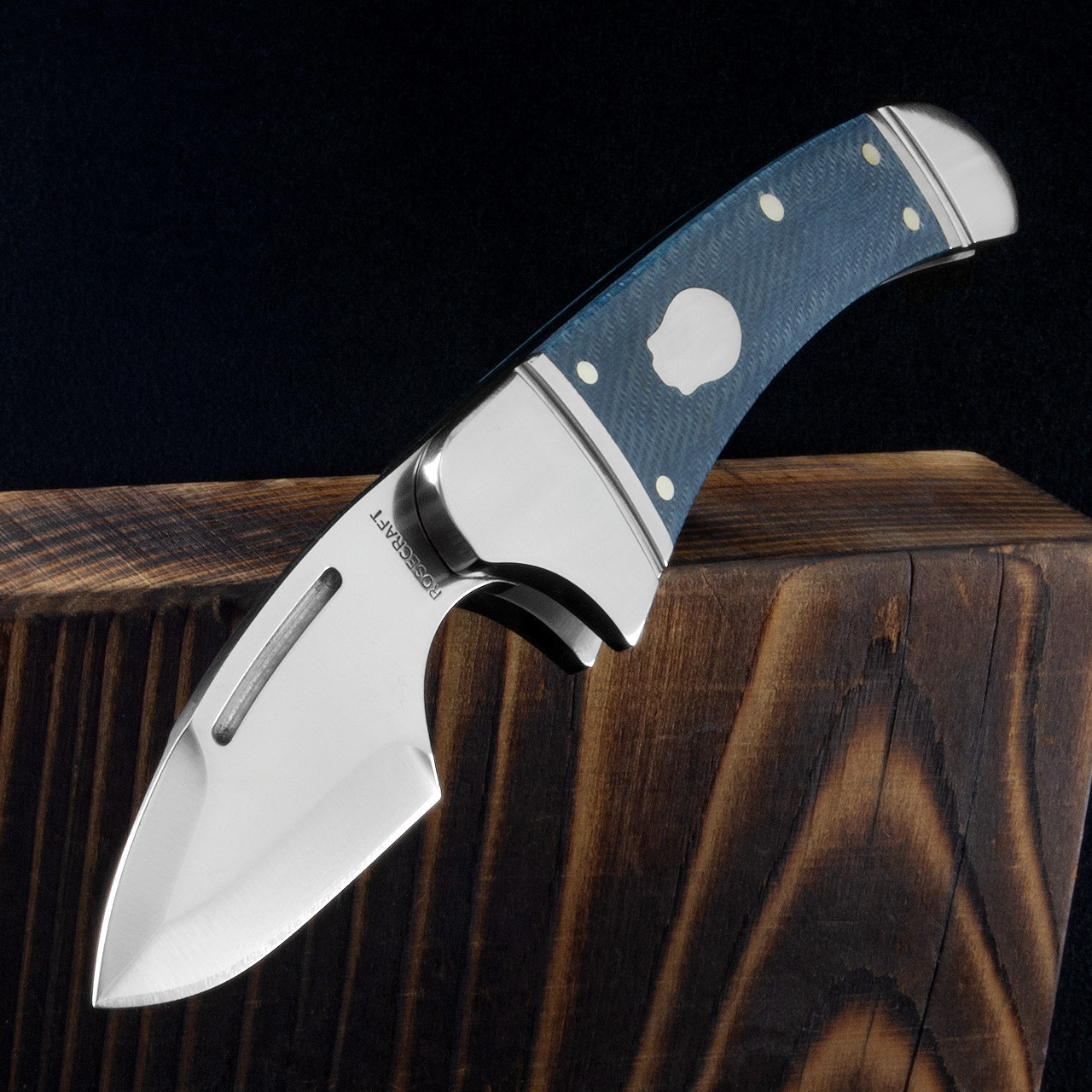 Rosecraft Zambezi Blue Micarta | UK Carry Friendly Folding Knife