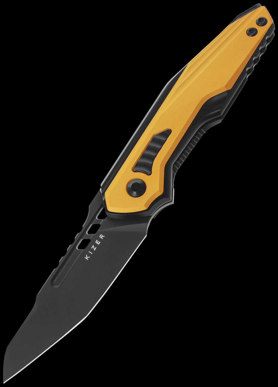 Kizer Zero Titanium Yellow Black | Folding Pocket Knife