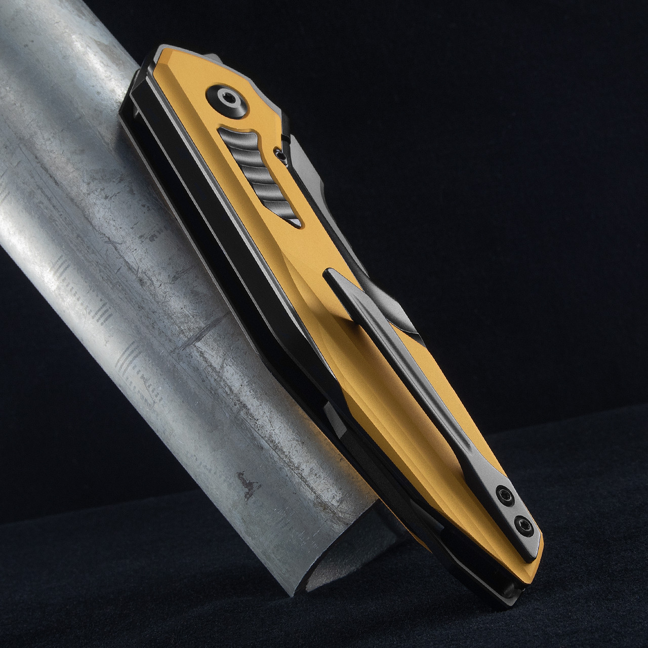 Kizer Zero Titanium Yellow Black | Folding Pocket Knife