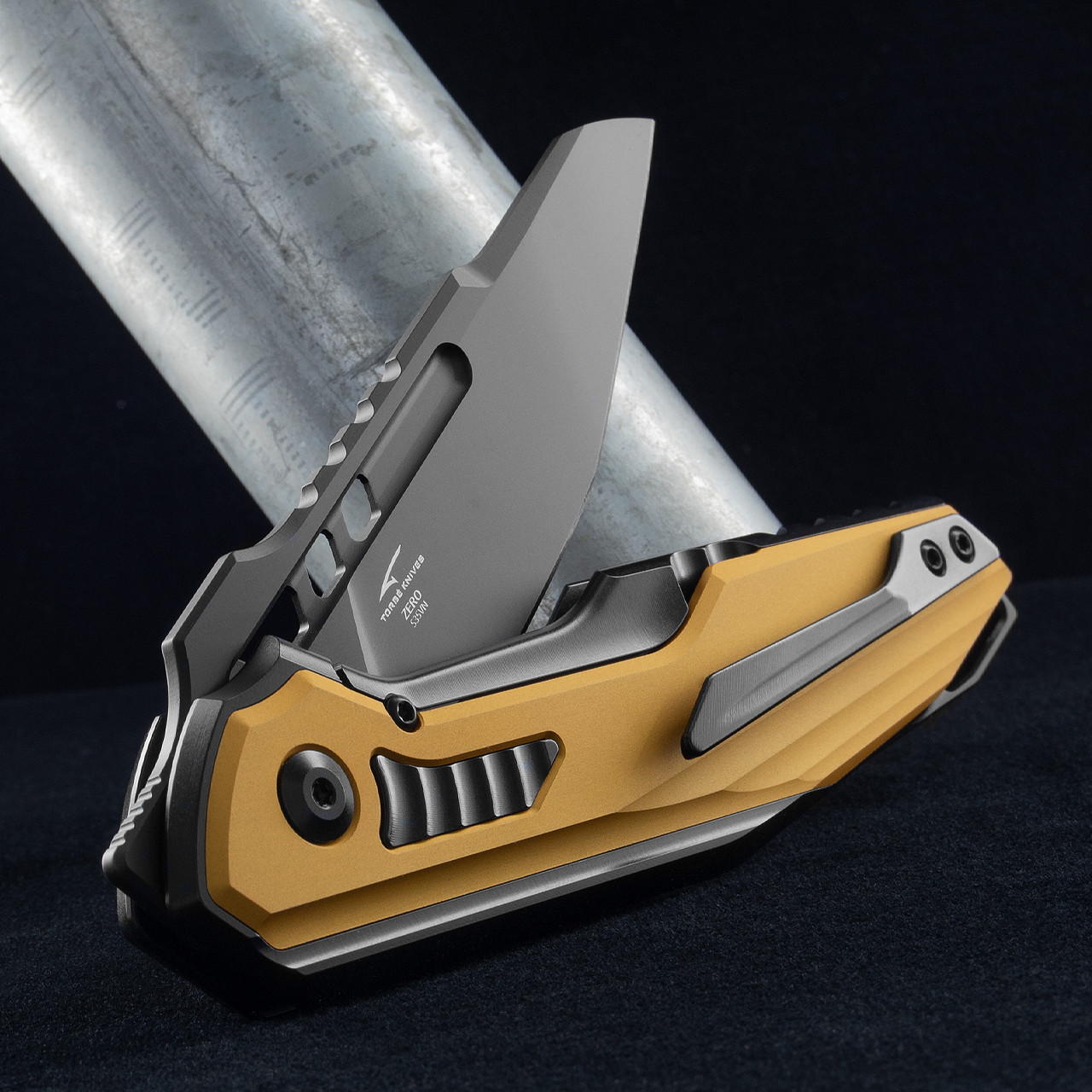Kizer Zero Titanium Yellow Black | Folding Pocket Knife