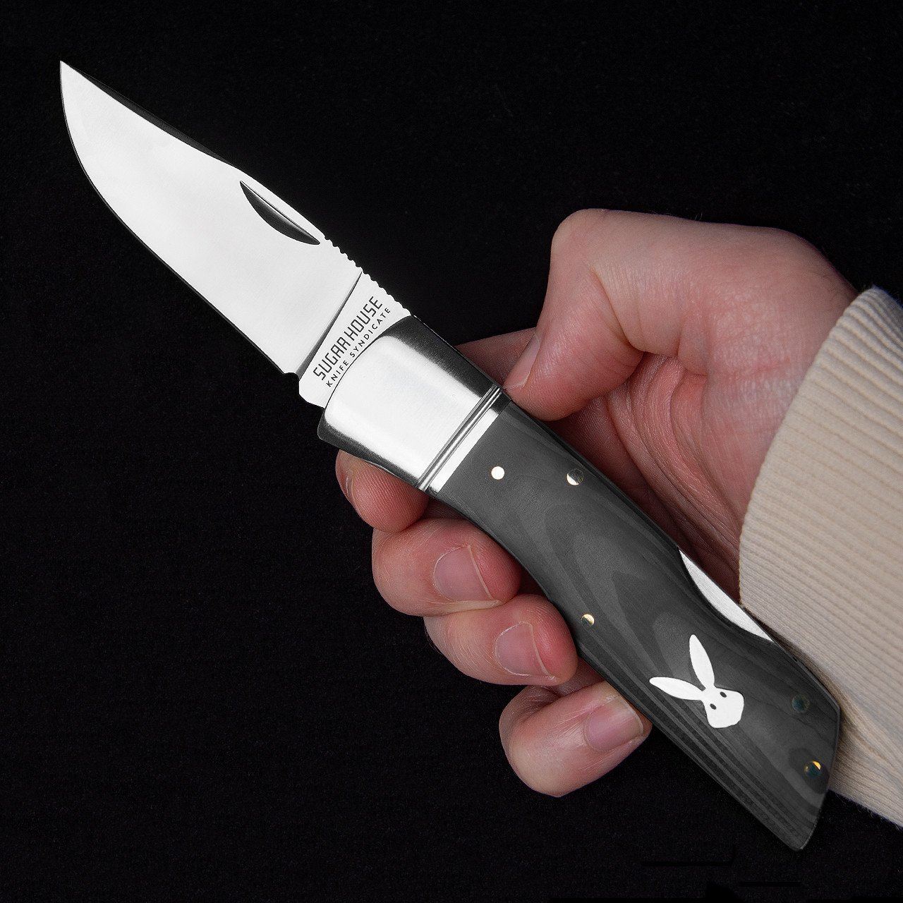 Sugar House Knife Syndicate Jackrabbit Jazz Stripes Folding Knife