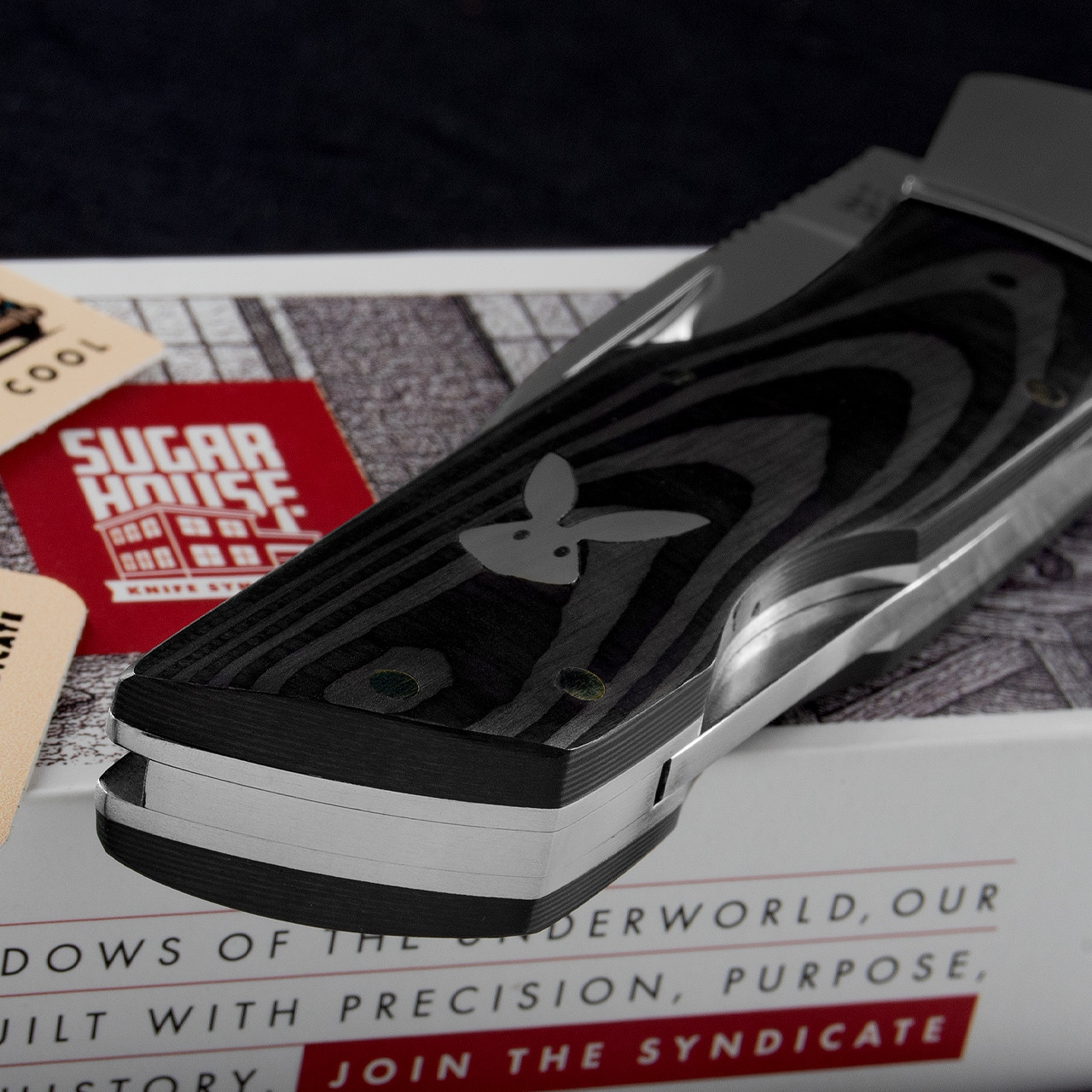 Sugar House Knife Syndicate Jackrabbit Jazz Stripes Folding Knife