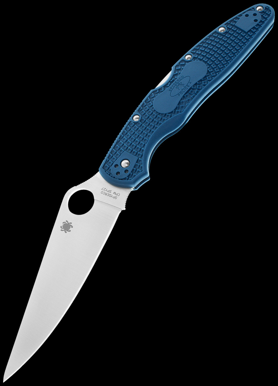 Spyderco Police Cobalt Blue | Folding Pocket Knife