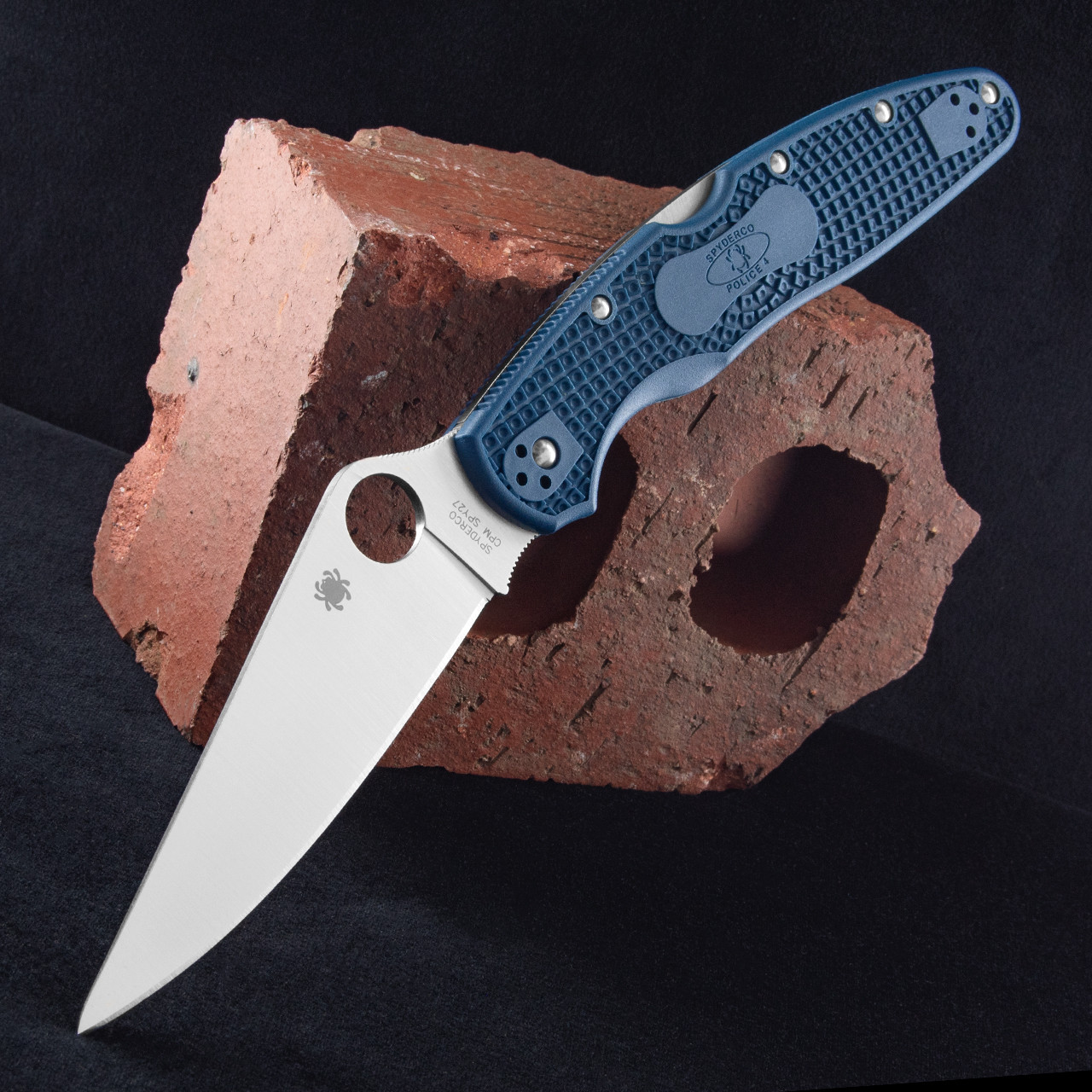 Spyderco Police Cobalt Blue | Folding Pocket Knife