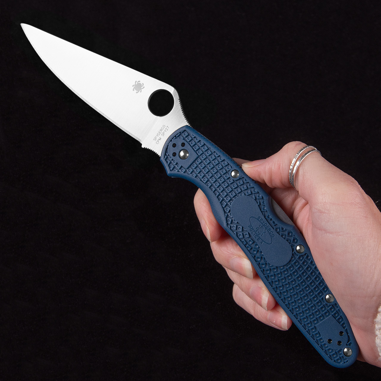 Spyderco Police Cobalt Blue | Folding Pocket Knife