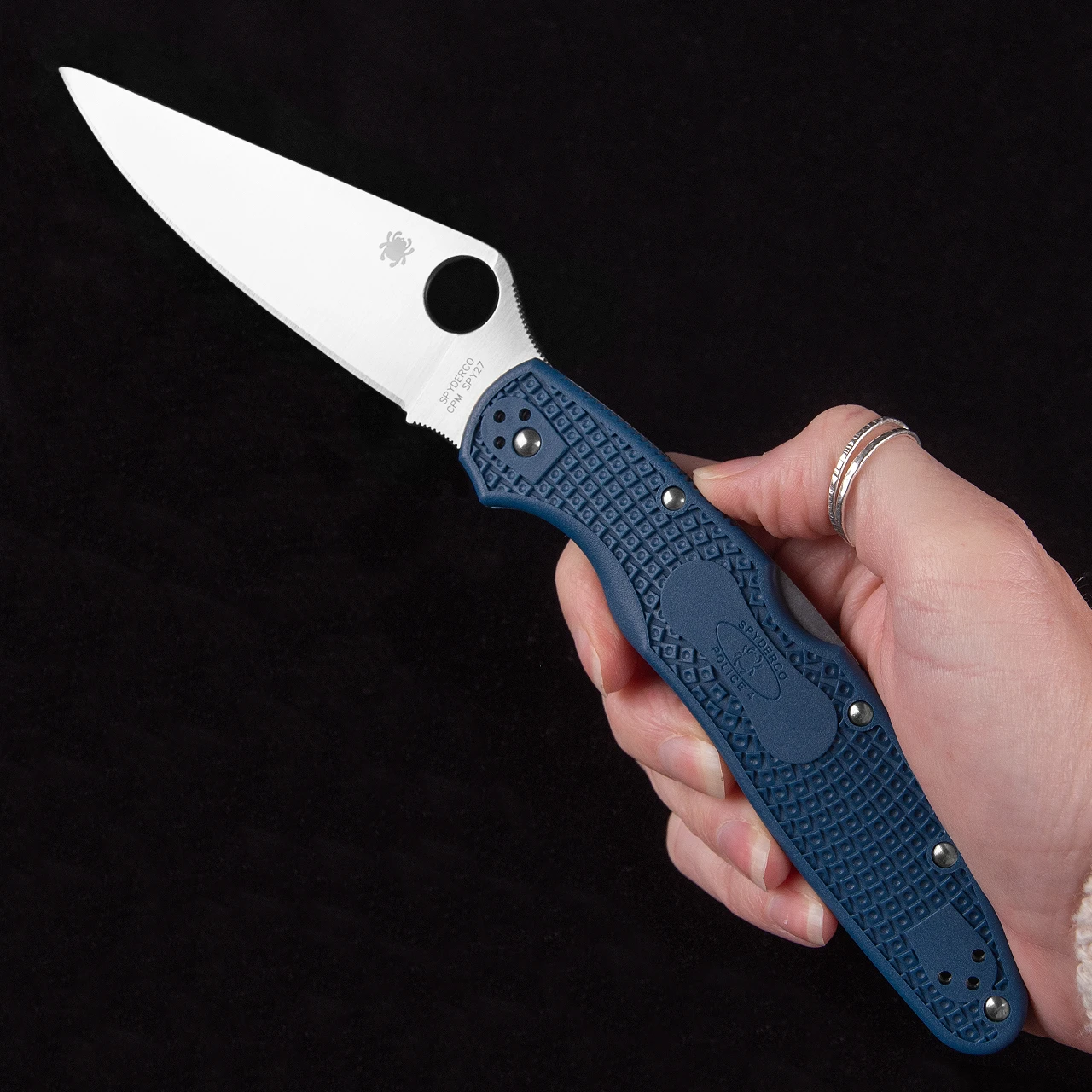 Spyderco Police Cobalt Blue | Folding Pocket Knife