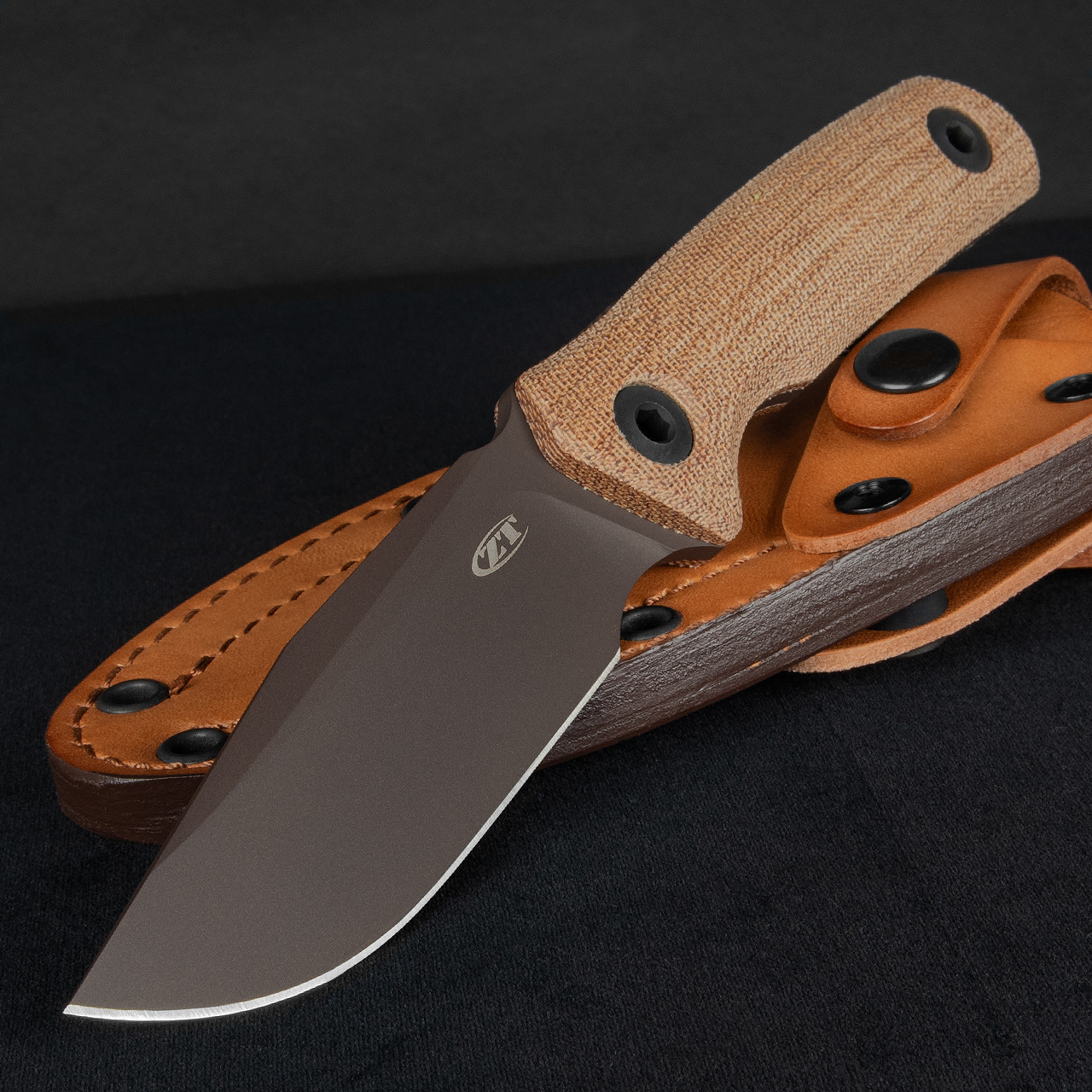 Zero Tolerance Brown Canvas Micarta | Fixed Blade