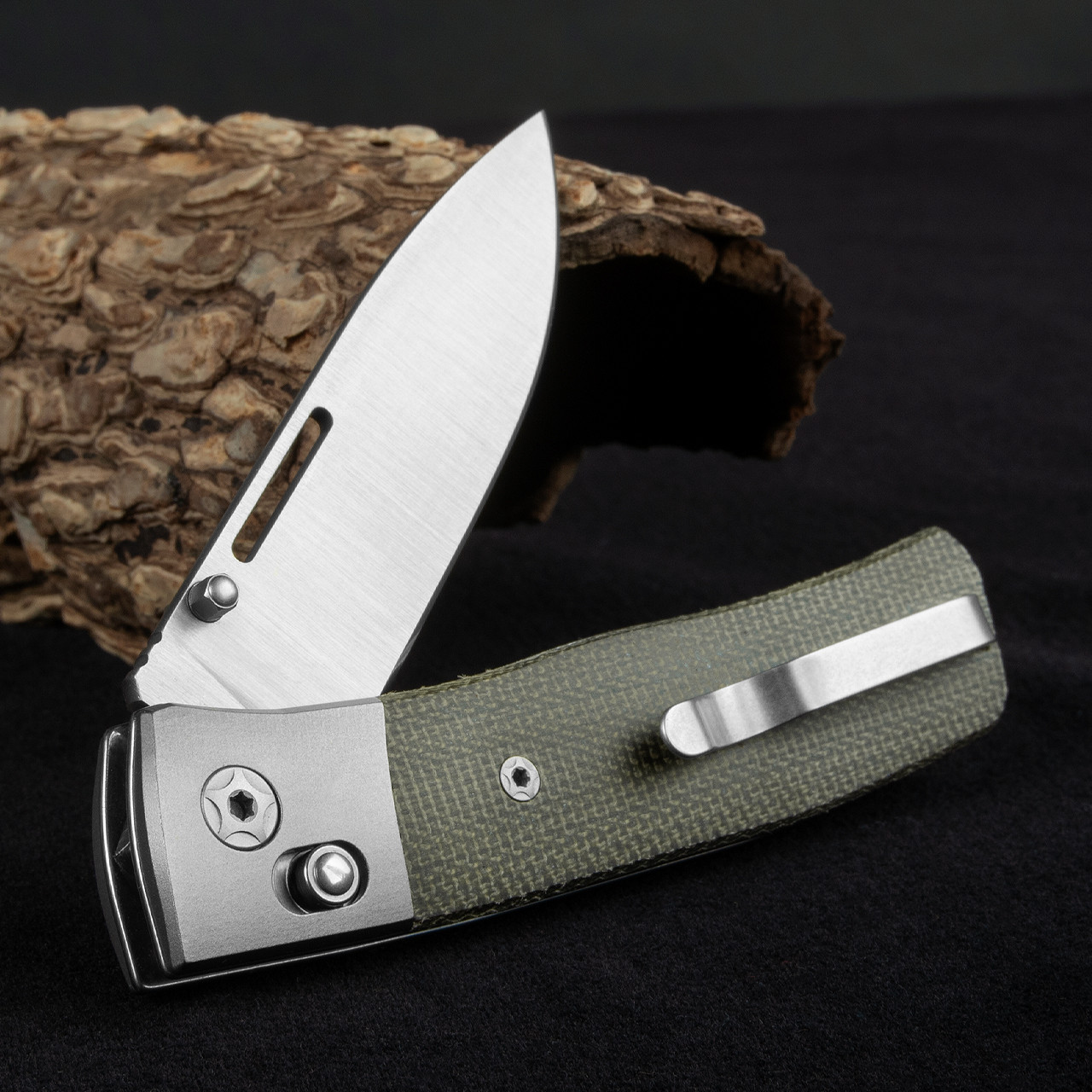 Lionsteel NiNi Green Micarta | Folding Pocket Knife
