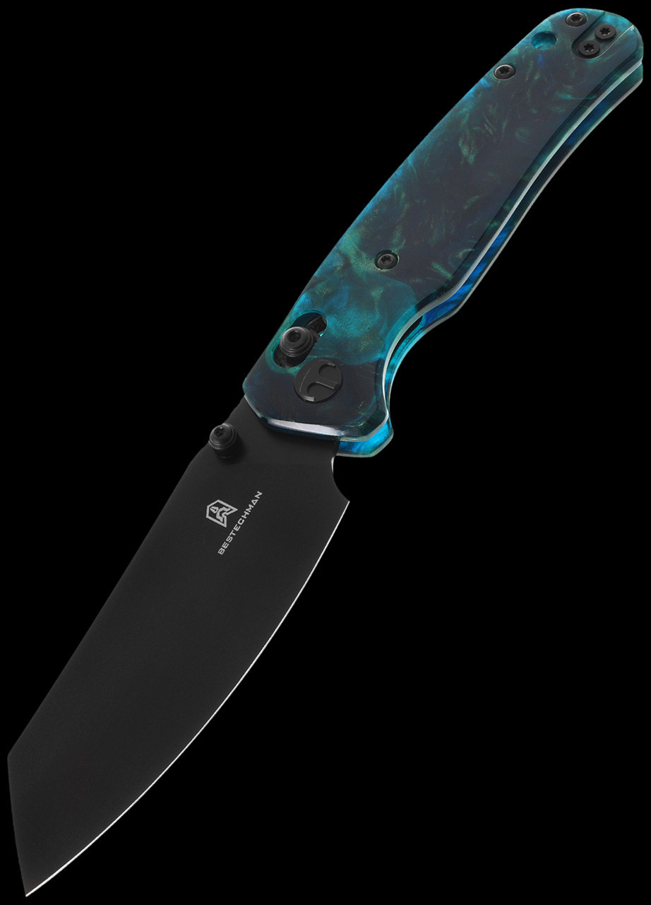 Bestech Cicada's Wing Resin Black & Blue | Folding Pocket Knife