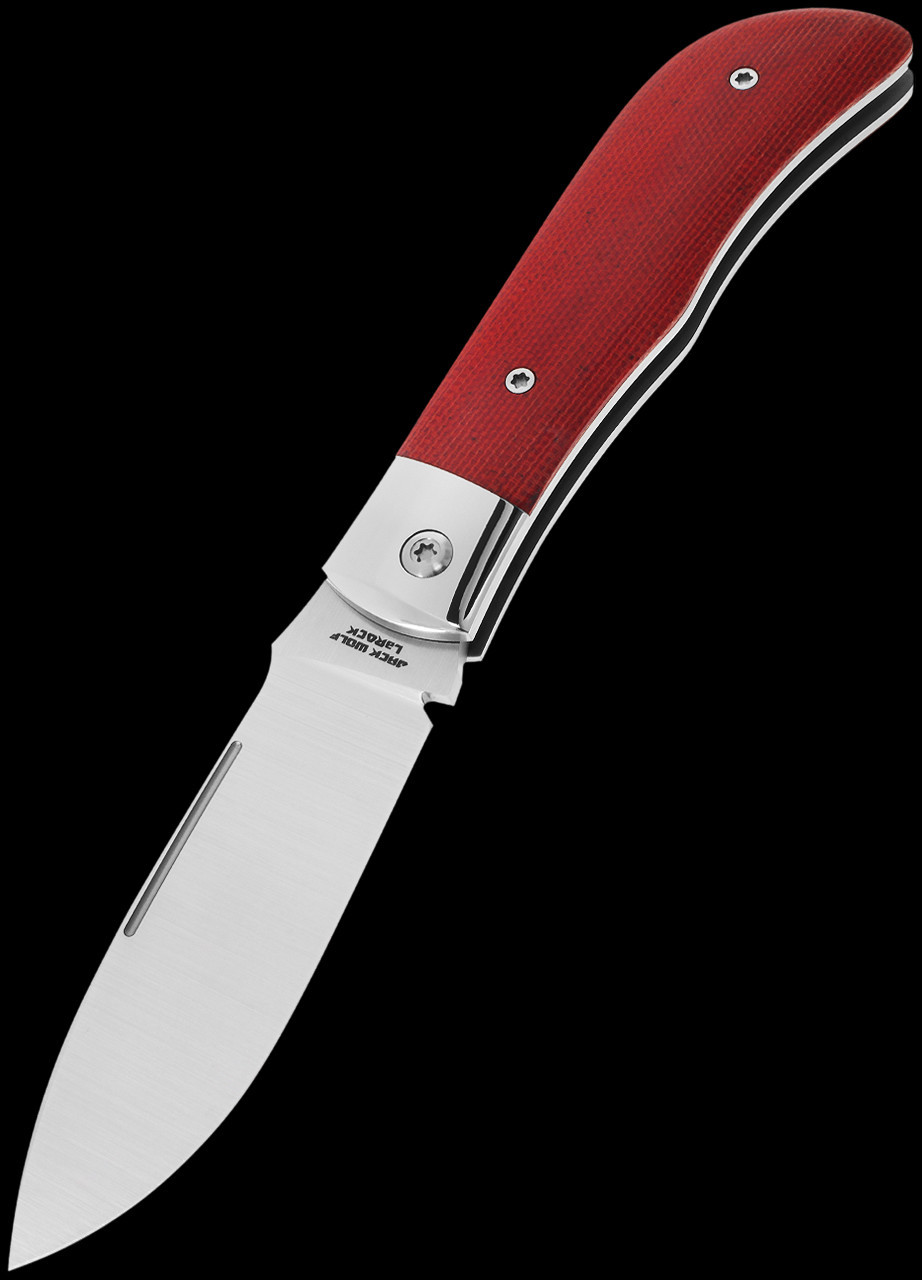 Jack Wolf Knives Timber Jack Fire Canvas Micarta | Folding Pocket
