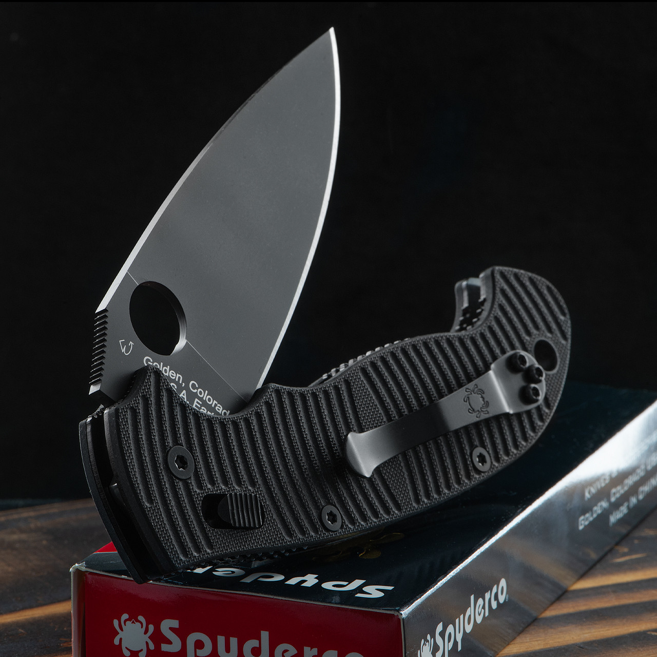 マタギ 2 Spyderco Manix 2XL Salt Magnacut Black Folding Knife | Folding