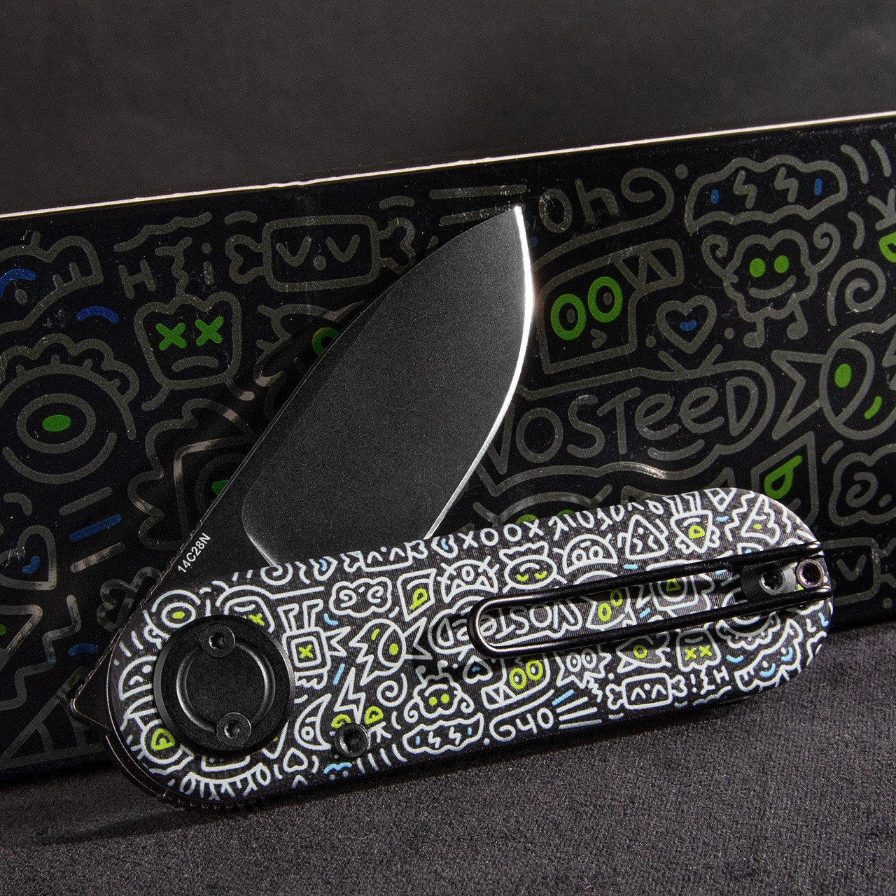 Vosteed Corgi V Vanchor Doodle Black | Folding Pocket Knife