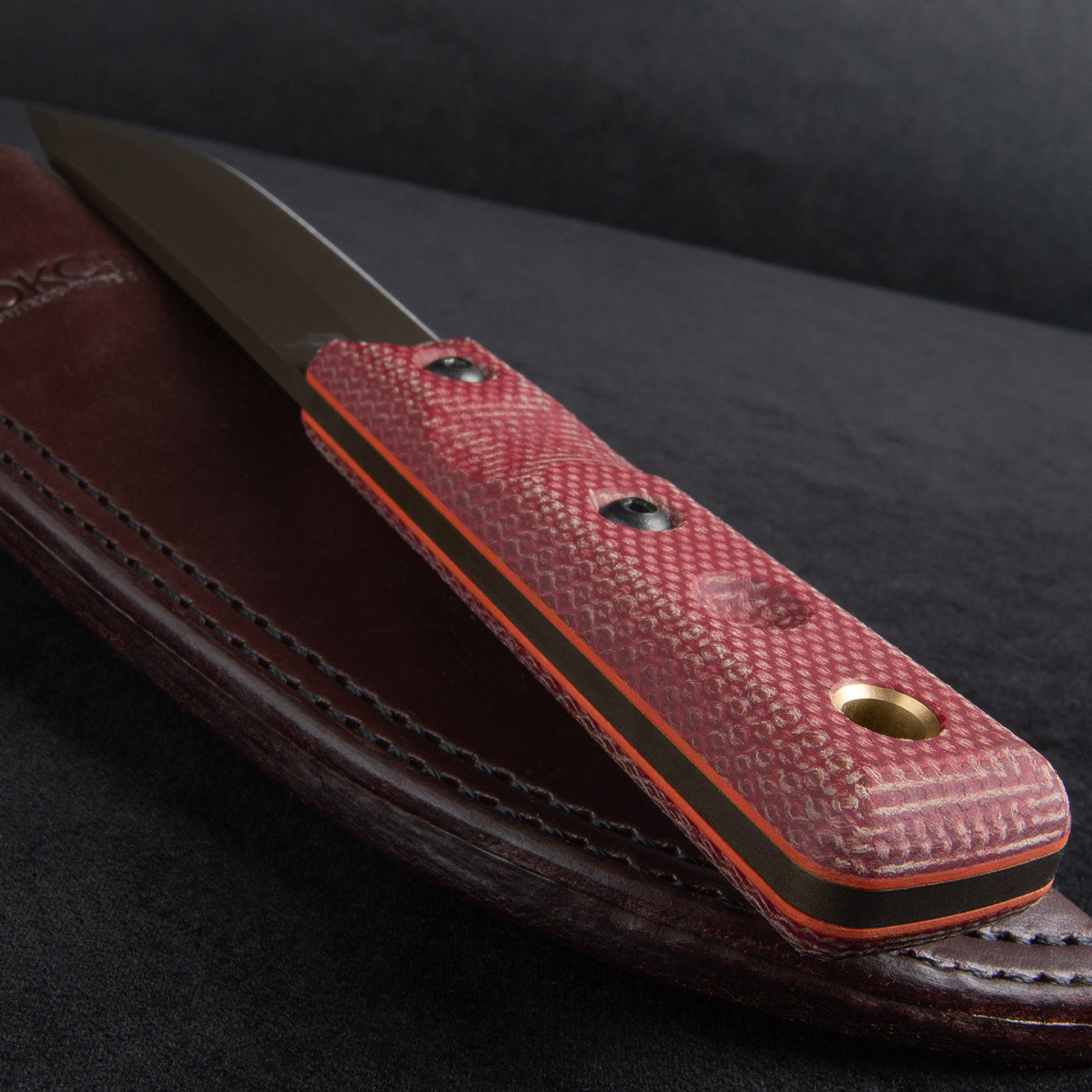 Ontario / XL Hunter Red Micarta | Fixed Blade