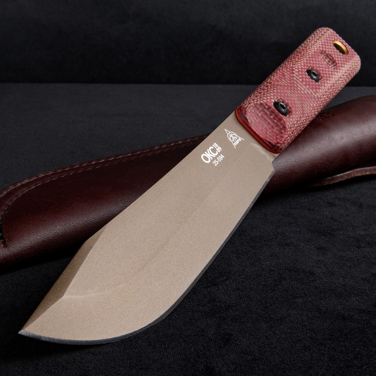 Ontario / XL Hunter Red Micarta | Fixed Blade