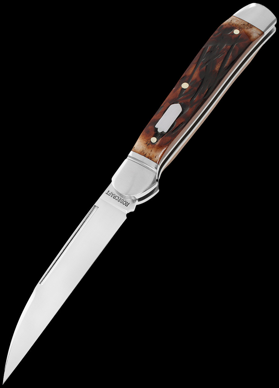 Rosecraft Snake River Copperhead Dapper Jigged Bone | Folding