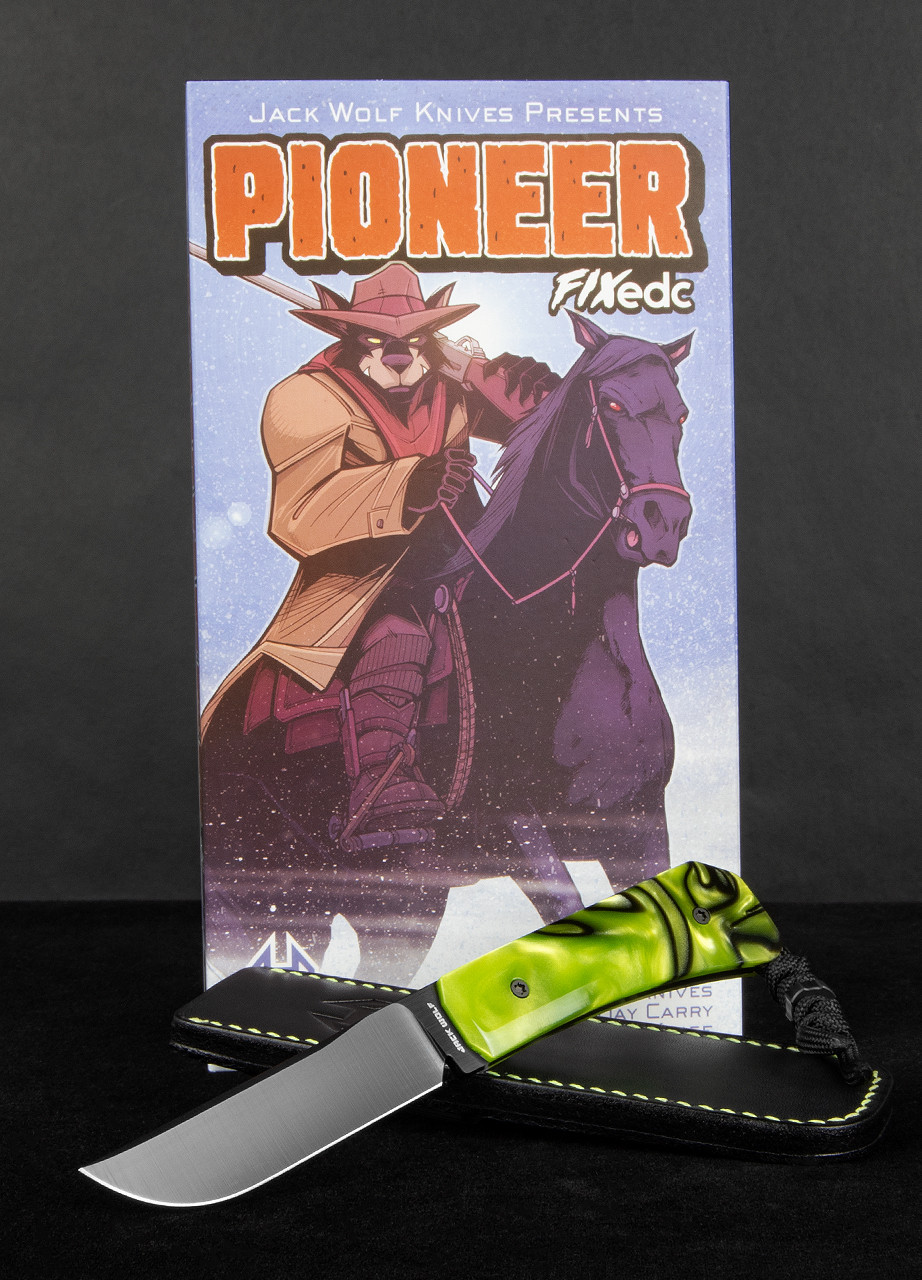 Jack Wolf Pioneer FIXedc Kirinite Toxic Green | Fixed Blade