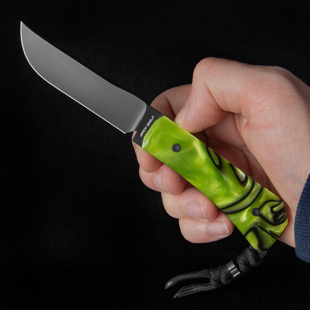 Jack Wolf Pioneer FIXedc Kirinite Toxic Green | Fixed Blade