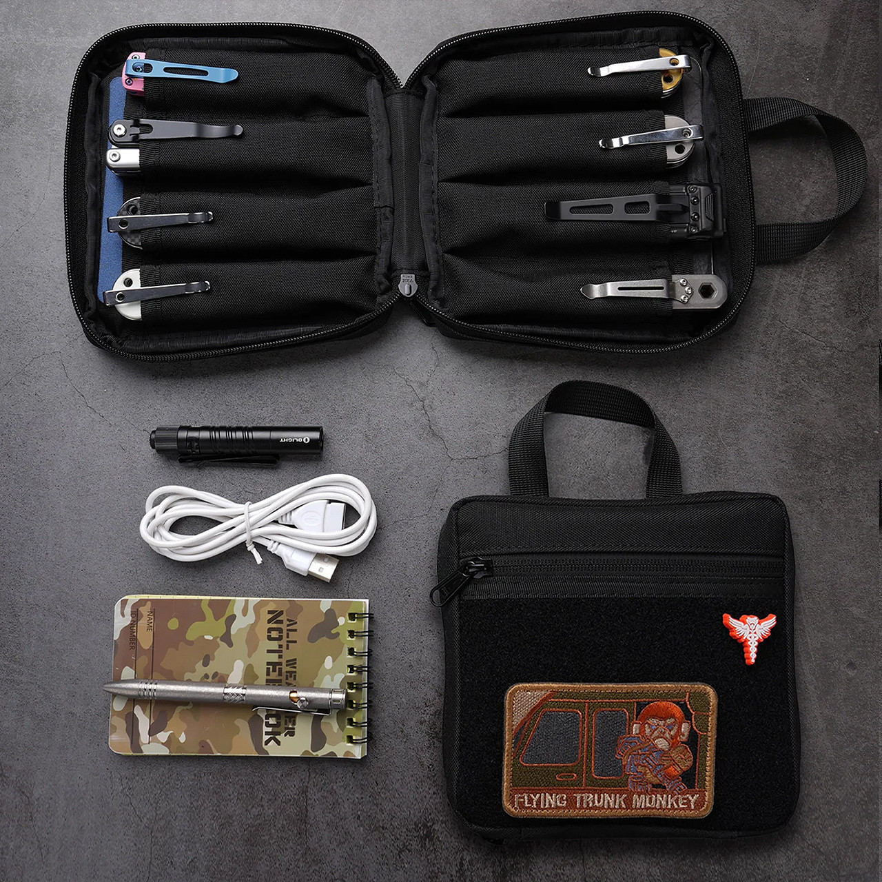 2点セット deci strap & pouch ovy Viperade VE41 Knife Pouch with 8-Slot & Tool Pouch Blk | Other