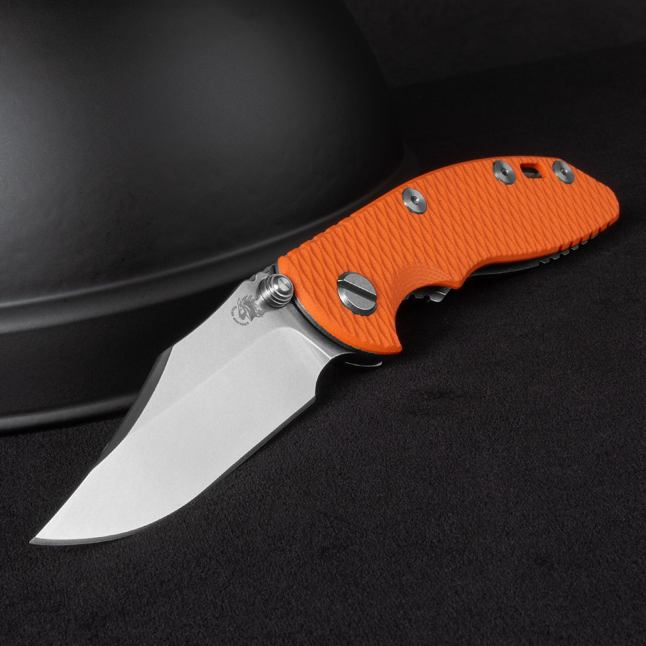 Hinderer XM-18 3.0 Bowie Orange G10 Stonewashed | Folding Pocket Knife