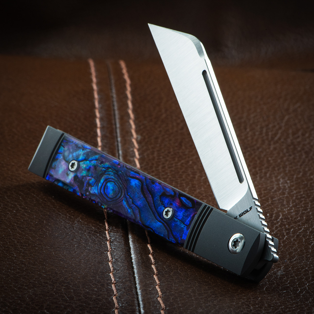 Jack Wolf Feelbetter Jack Purple Abalone | Folding Pocket Knife