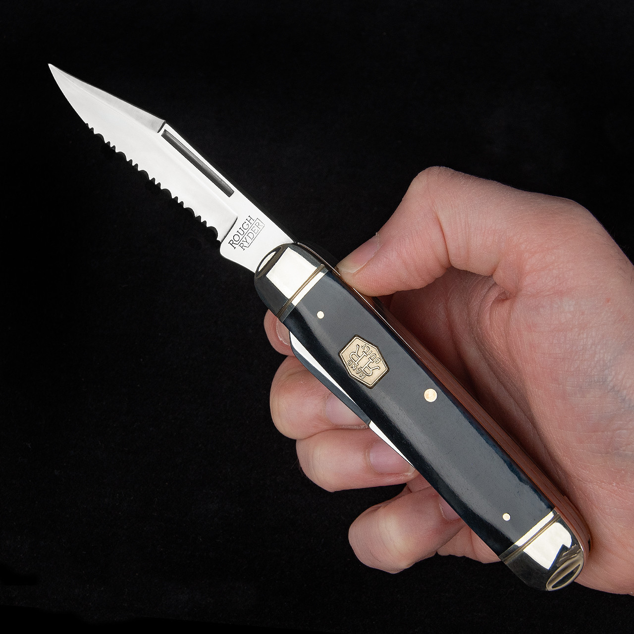Rough Ryder Carnivore Jack 2 Black Smooth | Folding Pocket Knife