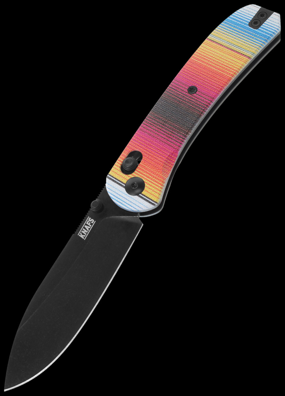 Knafs Lander 2 Mexican Blanket G10 Blackwashed | Folding Pocket Knife