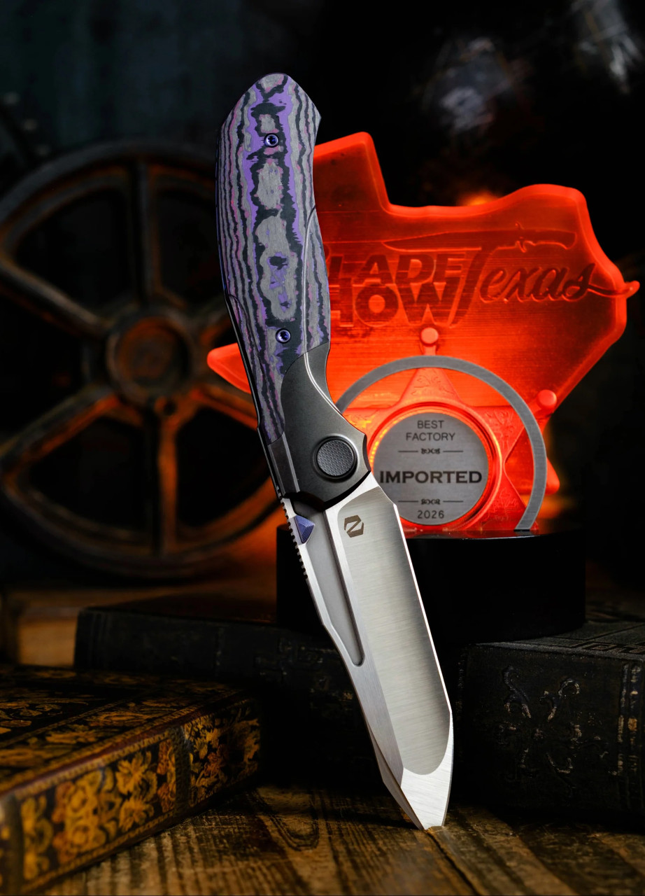 Null Knives Vandal Purple Haze Carbon Fibre | Folding Pocket Knife