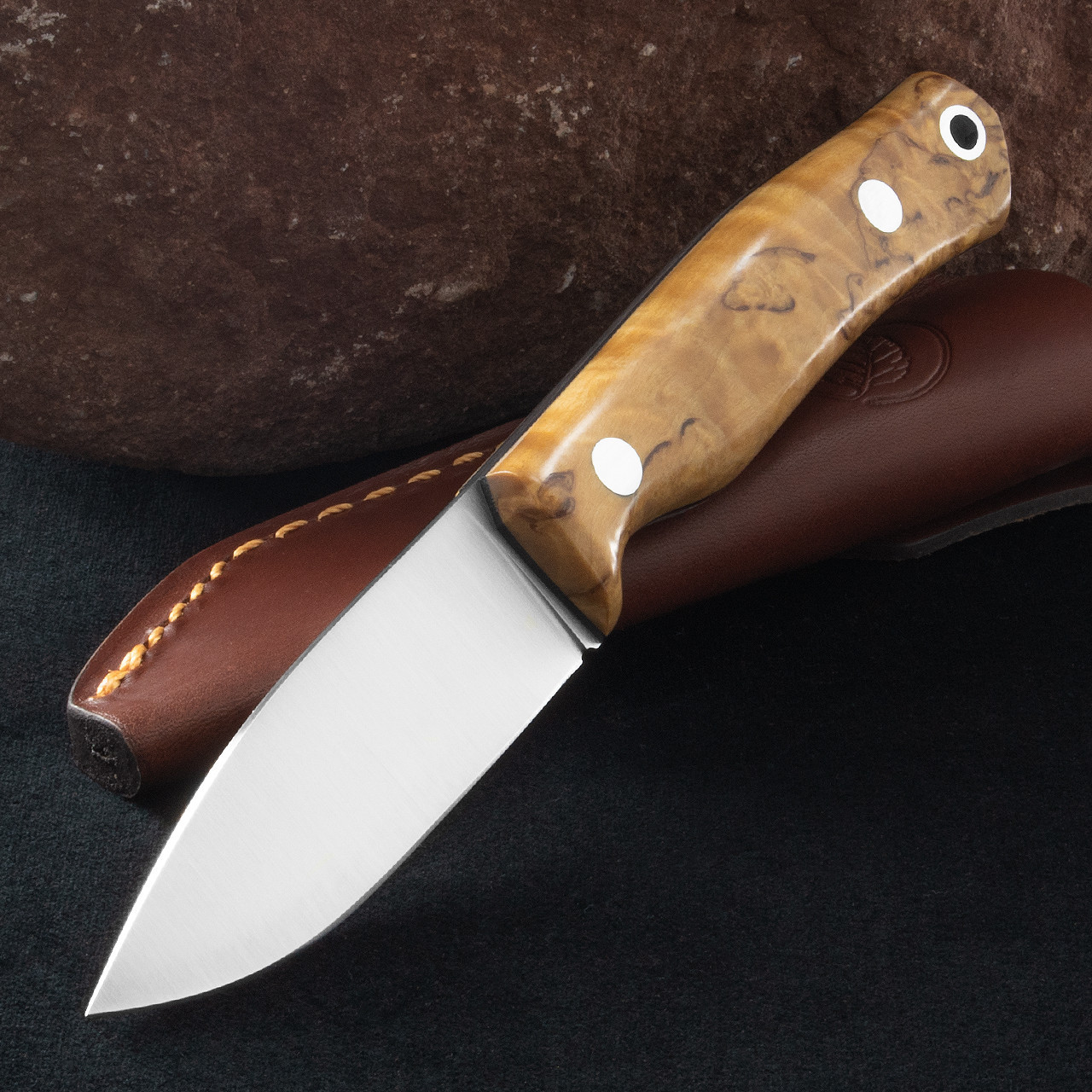 Casstrom No.8 SFK Curly Birch Fixed Blade