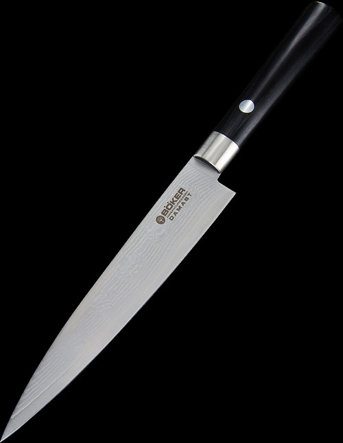 Boker Damast Black Utility Knife Fixed Blade