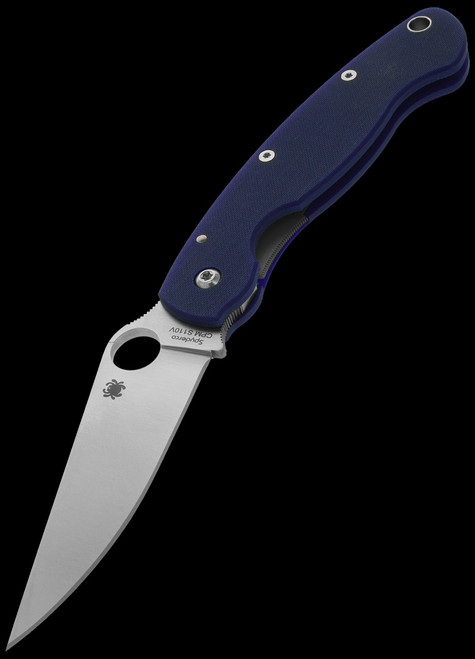 Spyderco UK Penknife Lightweight Dark Blue CPM S110V Folding Knife