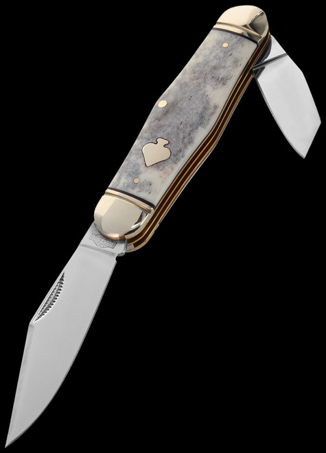 Rough Rider Black Appaloosa Capital Intern Folding Knife | Heinnie