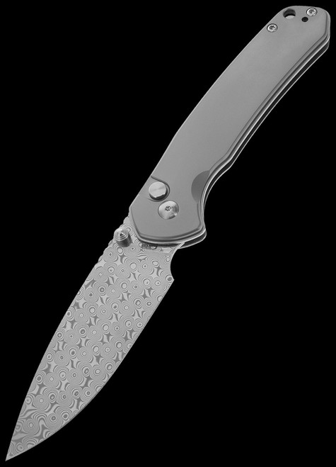 CJRB Pyrite Titanium Damascus Folding Knife