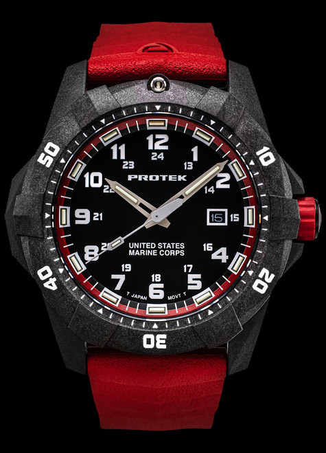 Protek USMC Carbon Dive Carbon/Black&Red/Red